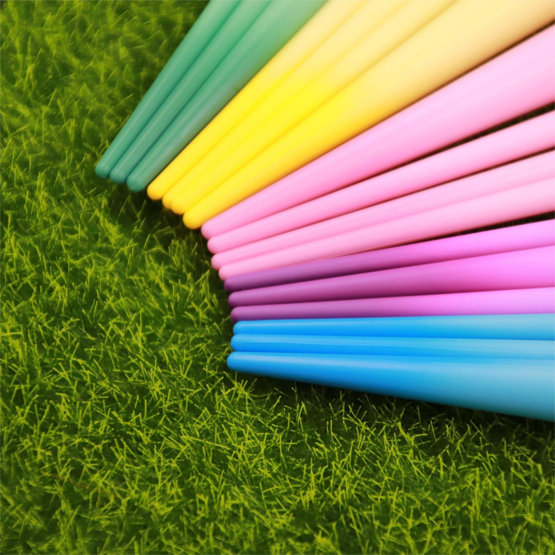 Rainbow Makeup Brush with Macaron Color Series for Sensitive Skin - makeup brush rainbow pcs macaron color series