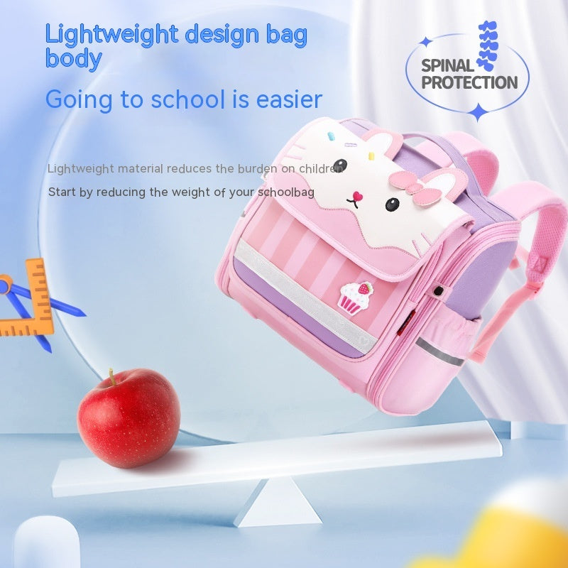 Raw Schoolbag Backpack Spine Protection Female - Schoolbag Magic for Your Spine in Wild Colors