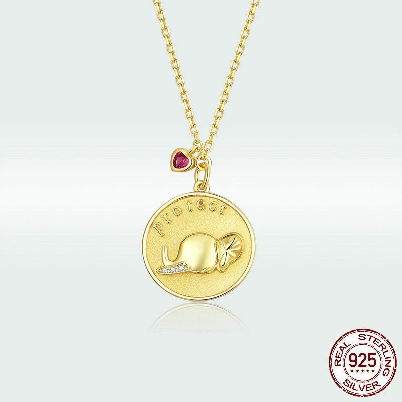 Real Gold Elephant Embossed Gold Necklace Love Animals - Gold Elephant Bling for Animal Lovers Galore