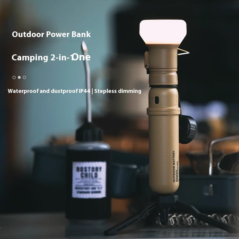 Rechargeable 5000mAh Power Bank with USB-C USB-A Outdoor Lighting for Camping - Teleplus wild camping atmosphere