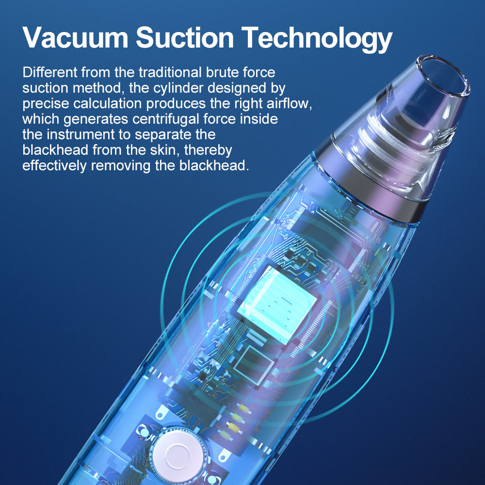 Rechargeable Blackhead Vacuum Remover with LED Display Screen and Large Capacity Battery - Teleplus blackhead vacuum