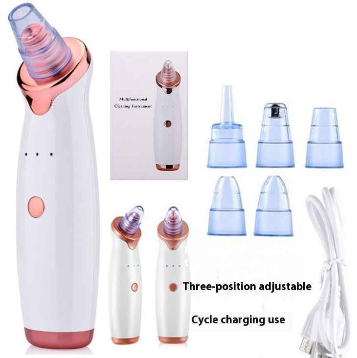 Rechargeable Blackhead Vacuum Remover with LED Display Screen and Large Capacity Battery - Teleplus blackhead vacuum