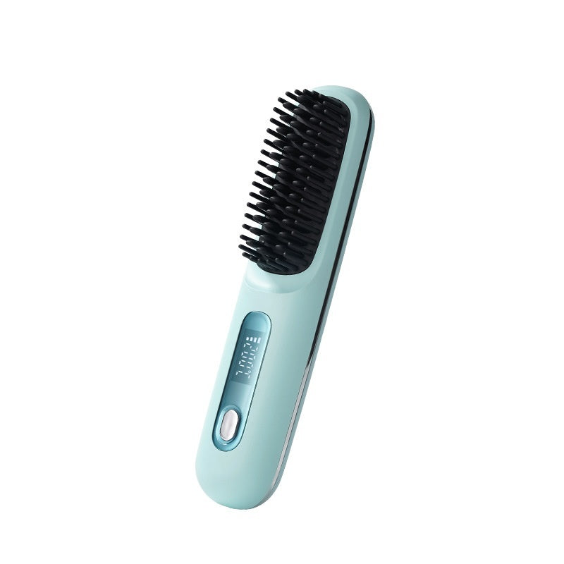 Rechargeable Ceramic Heating Electric Comb Hair Straightener with Long Battery Life - rechargeable ceramic heating