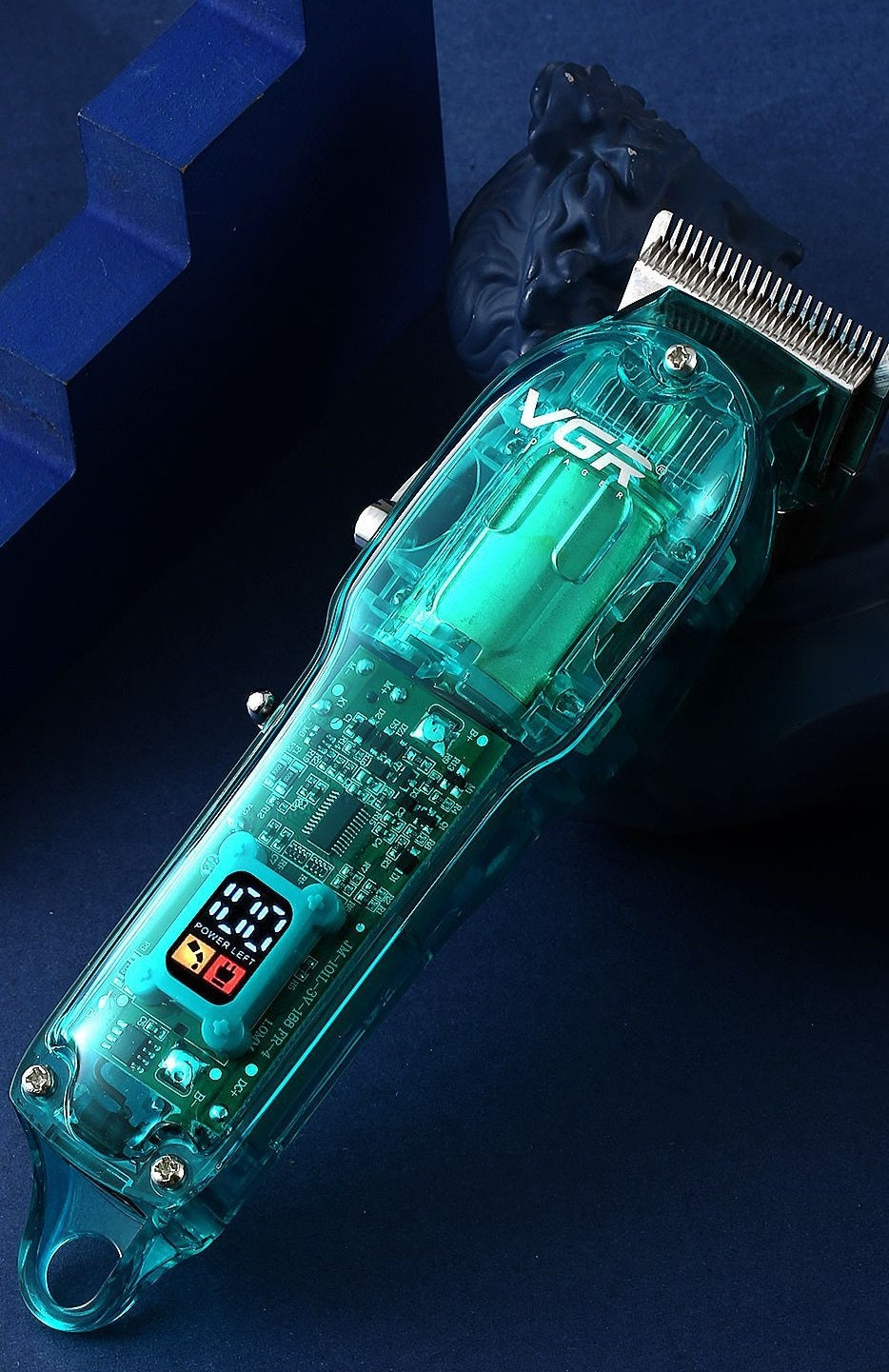 Rechargeable Digital Display Transparent Hair Clipper with Washable Blade - for Grooming rechargeable digital display