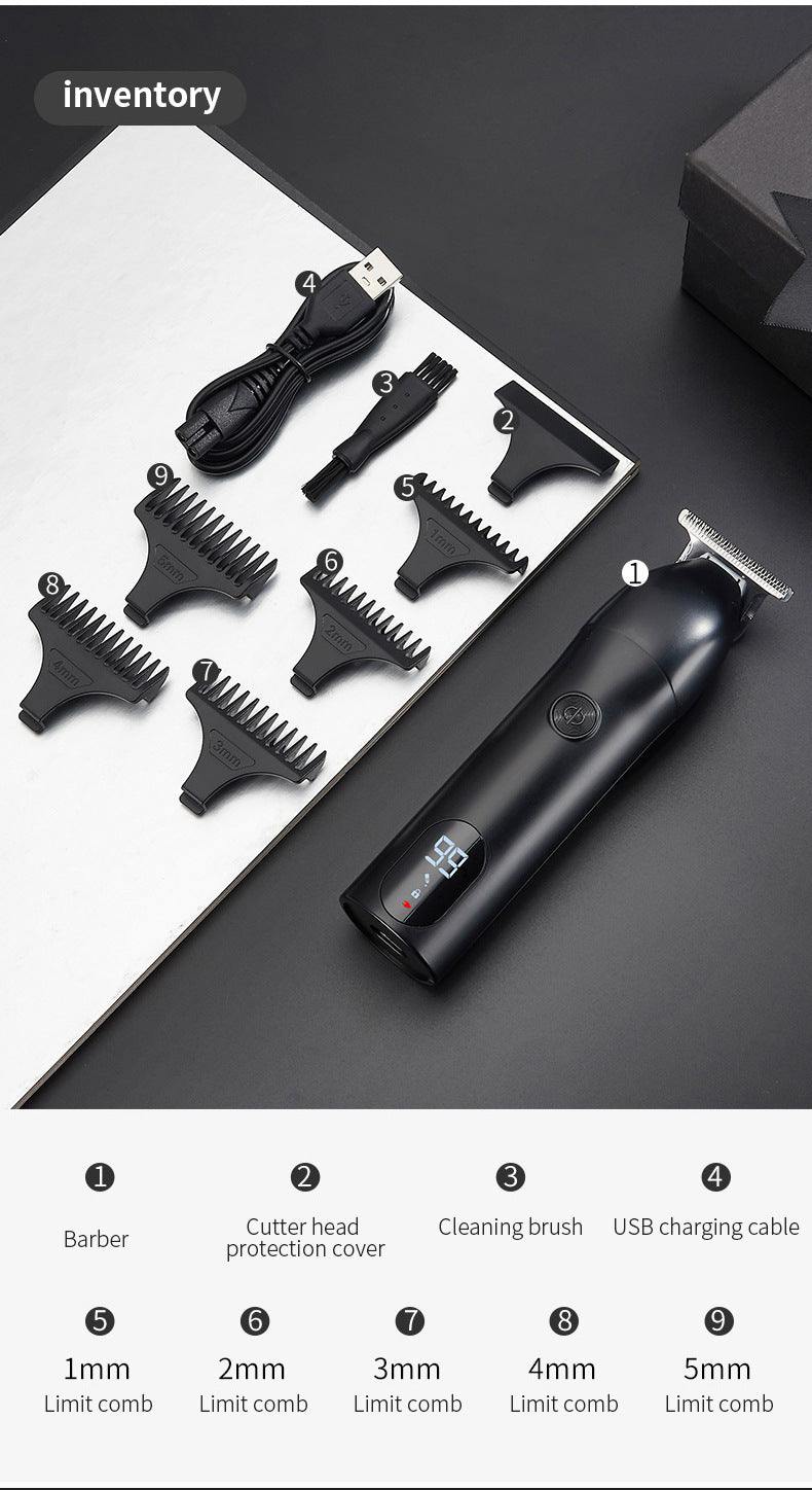 Rechargeable Electric Hair Clipper for Professional Carving Salons - professional carving hair salon electric clipper