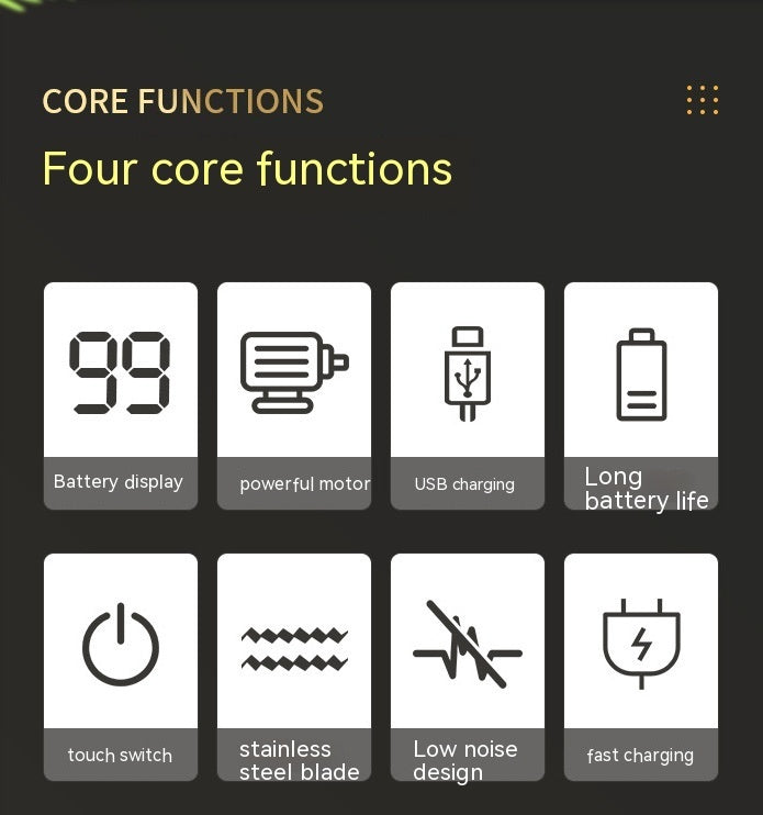 Rechargeable Electric Hair Clipper with LCD Digital Display and USB Power - Teleplus lcd digital display electric hair