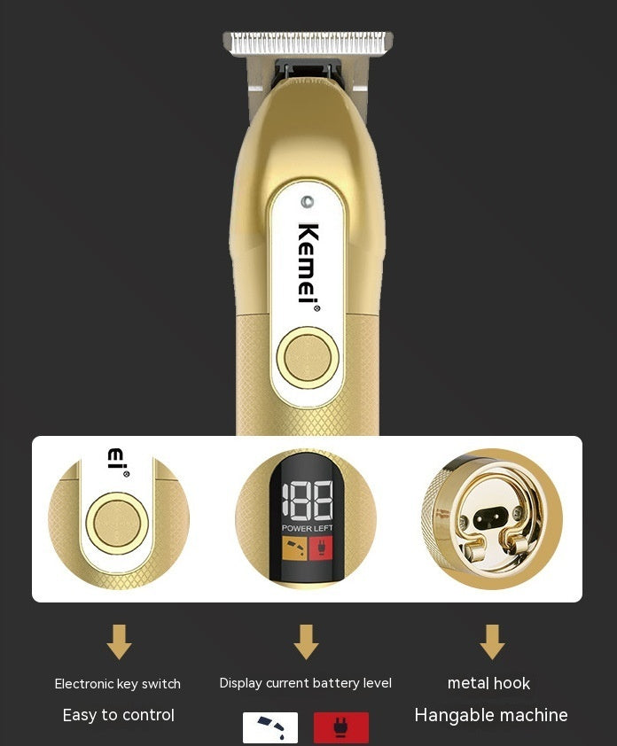 Rechargeable Electric Hair Clipper with LCD Digital Display and USB Power - Teleplus lcd digital display electric hair