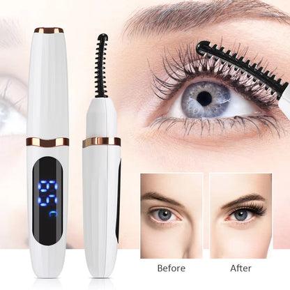 Rechargeable Electric Heated Eyelash Curler for Quick Natural Lash Lift - Teleplus rechargeable electric heated eyelash