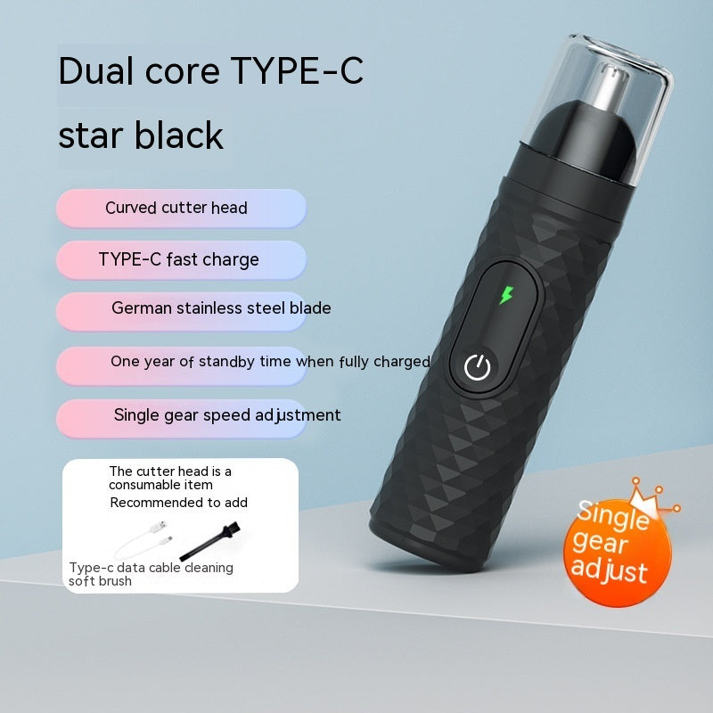 Rechargeable Electric Nose Hair Trimmer with Digital Display and Cleaning System - Teleplus electric nose hair trimmer