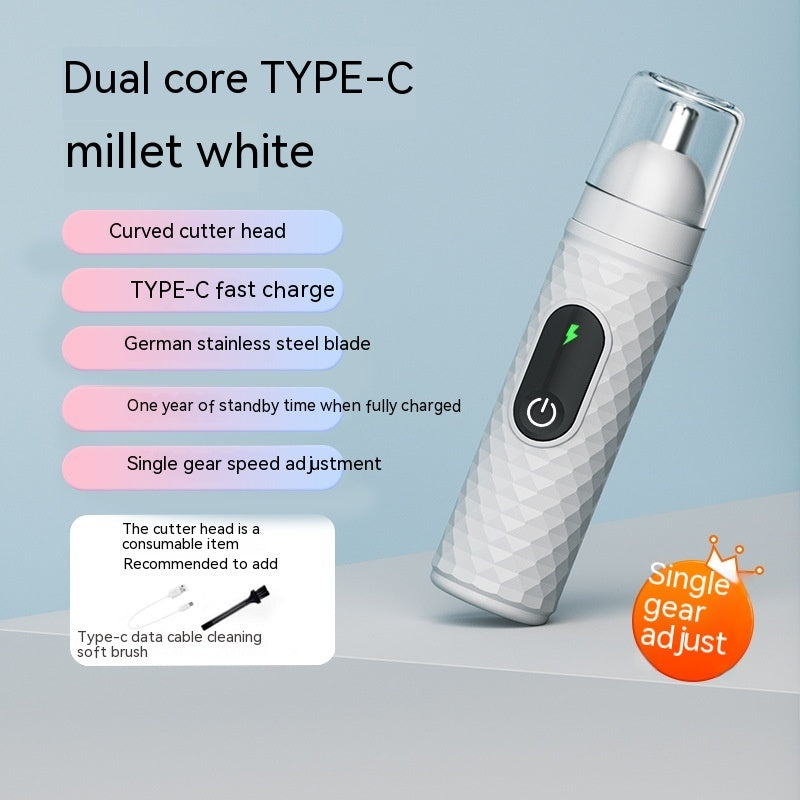 Rechargeable Electric Nose Hair Trimmer with Digital Display and Cleaning System - Teleplus electric nose hair trimmer