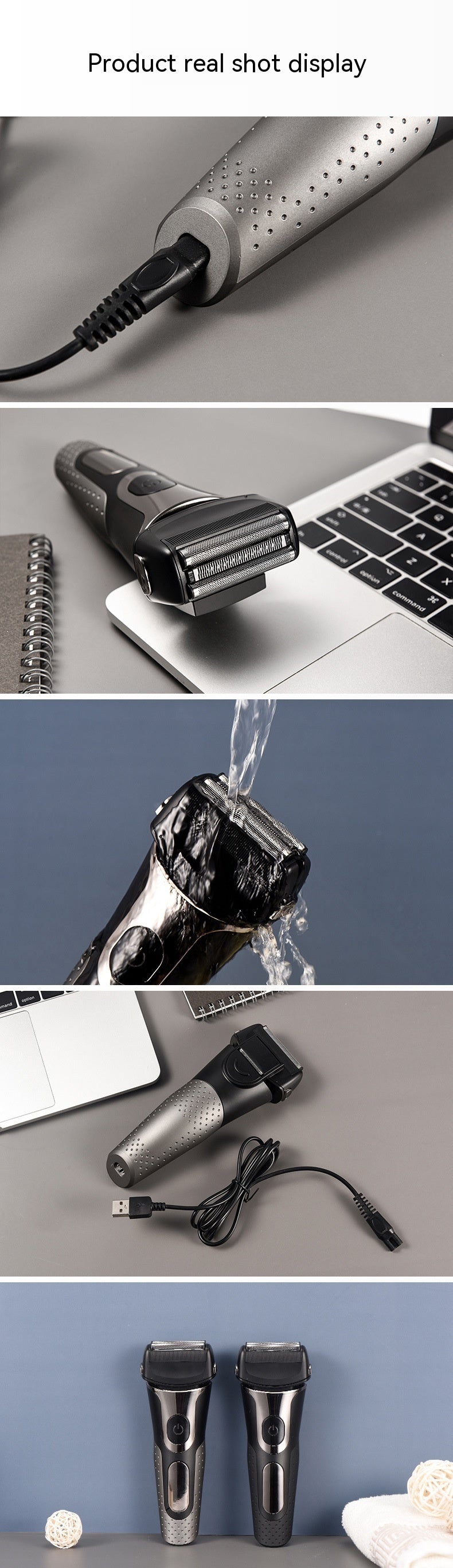 Rechargeable Floating Shaver with LED Display and Washable Design - floating shaver led display rechargeable