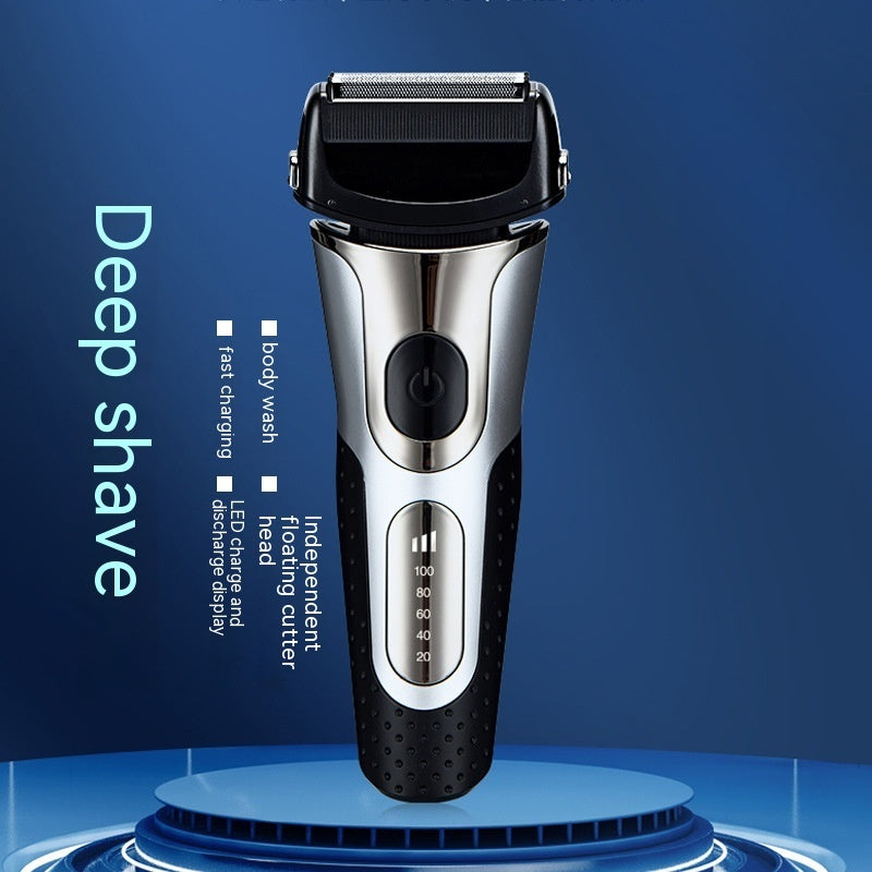 Rechargeable Floating Shaver with LED Display and Washable Design - floating shaver led display rechargeable
