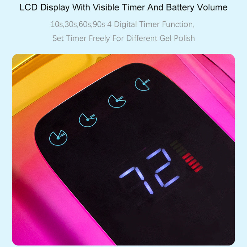 Rechargeable Nail Light Therapy Machine 96W with Battery for Professional - Use nail light therapy machine 96w