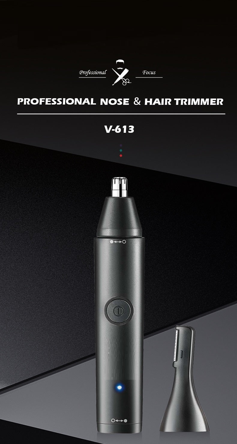Rechargeable Nose Hair Trimmer with Washable Body and Trimming Cleaner - Teleplus nose hair trimming cleaner