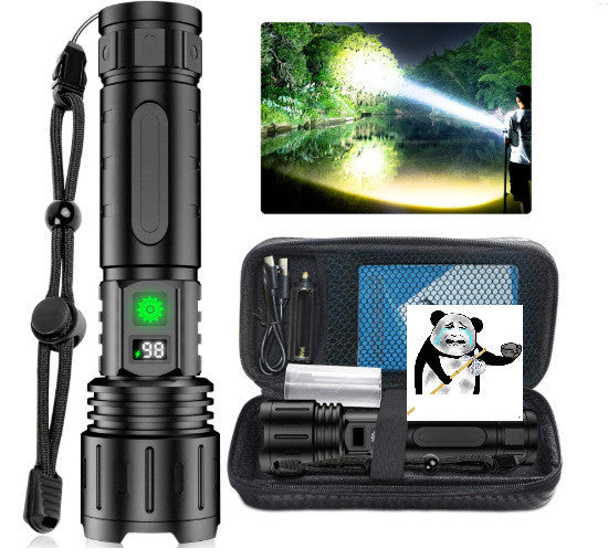 Rechargeable Portable Flashlight with Strong Light and Explosion-Proof Battery - strong light rechargeable flashlight