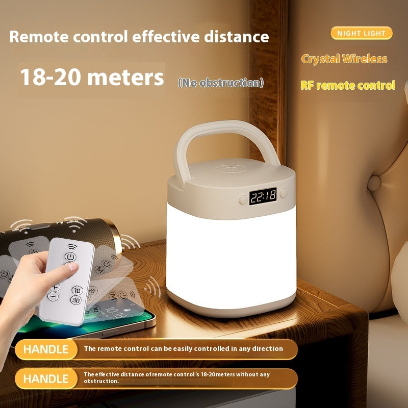 Rechargeable Portable Table Lamp with Tricolor LED Light and Remote Control - rechargeable lighting portable table lamp