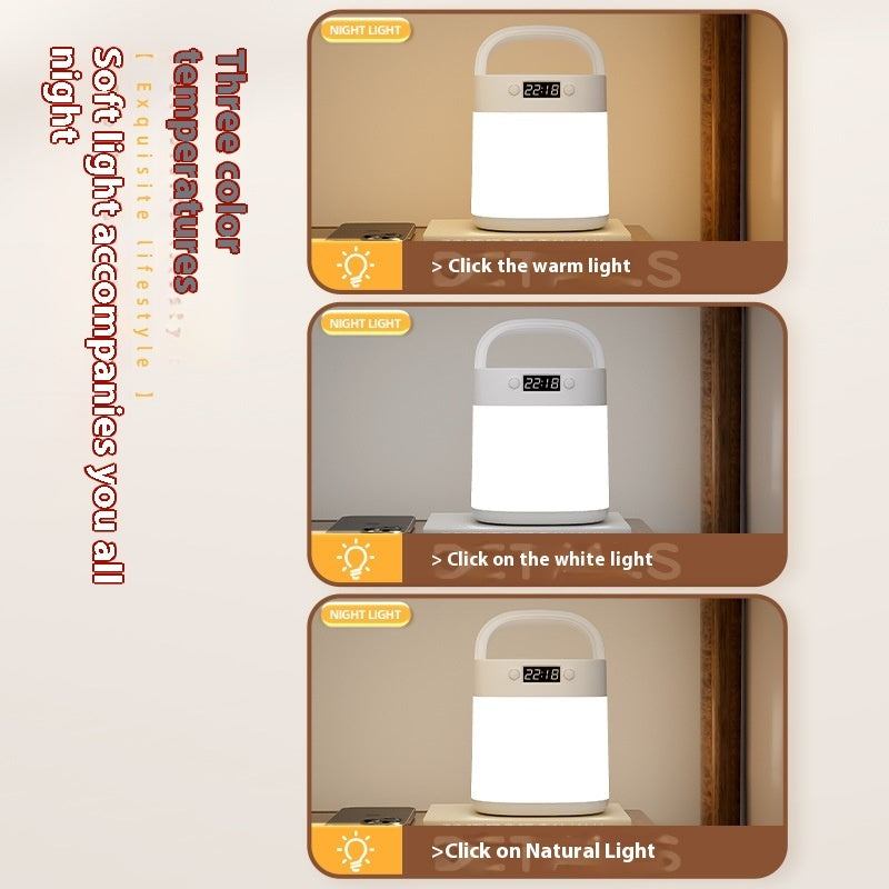 Rechargeable Portable Table Lamp with Tricolor LED Light and Remote Control - rechargeable lighting portable table lamp