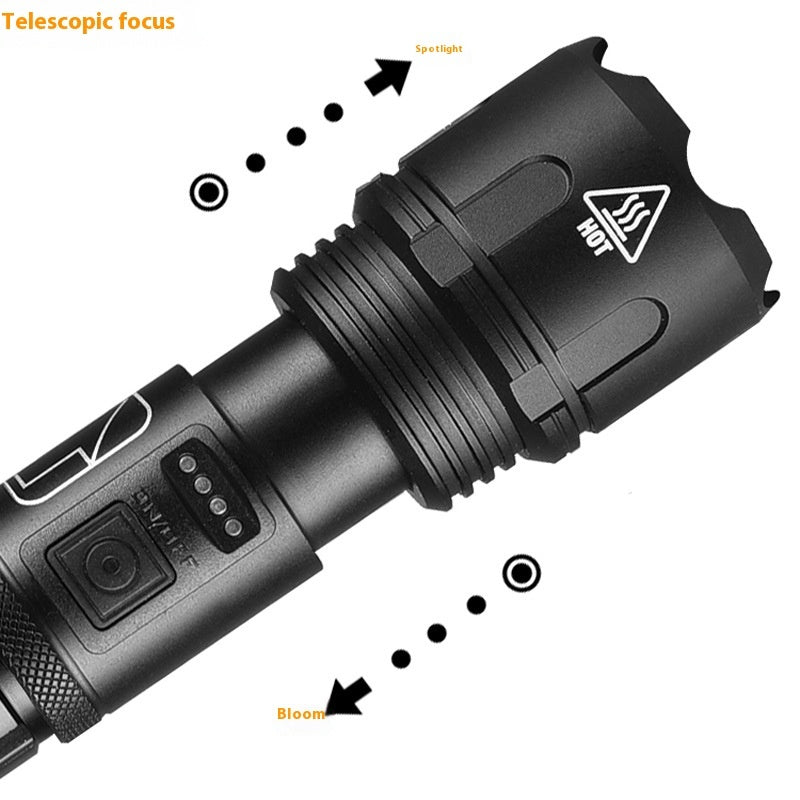 Rechargeable Strong Light Focusing Flashlight for Outdoor - Focus Use rechargeable strong light focusing flashlight