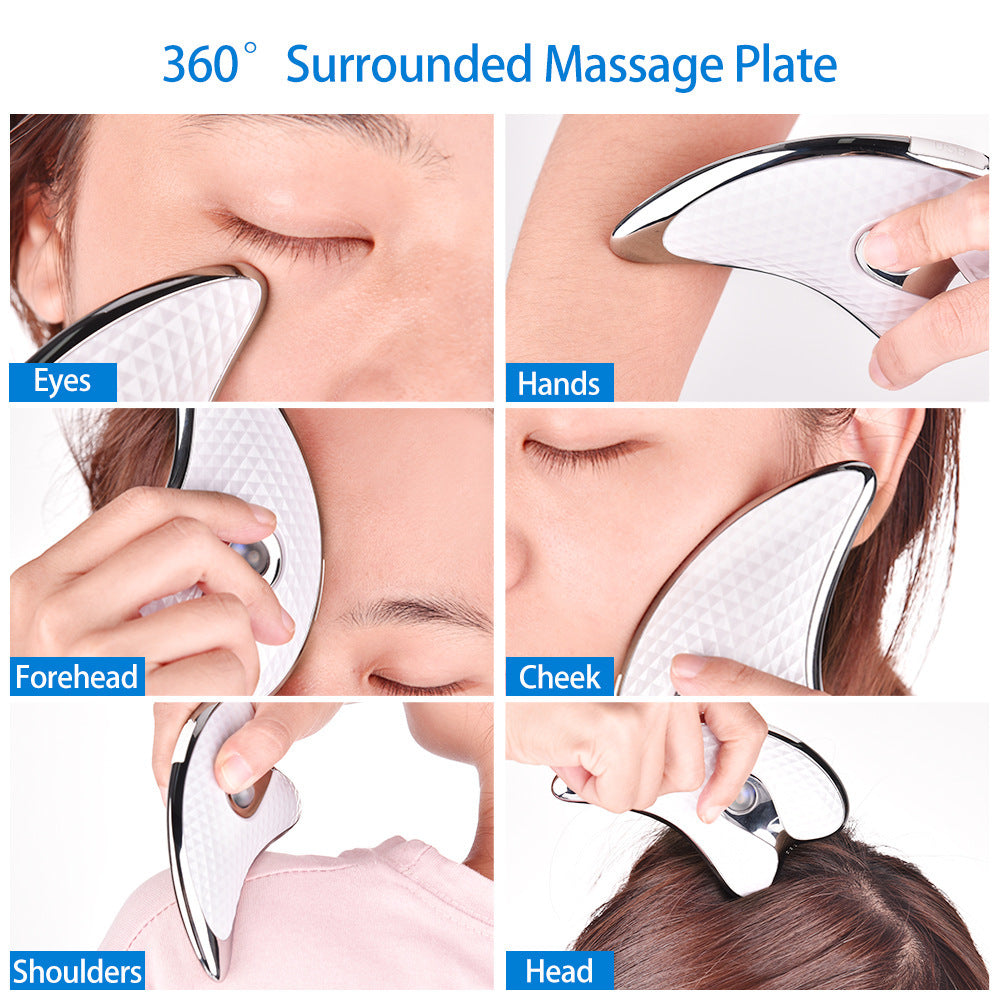 Rechargeable Vibrating Facial Massager Into the Scraping Board - Vibrating Facial Massager for Happy Skin Vibes