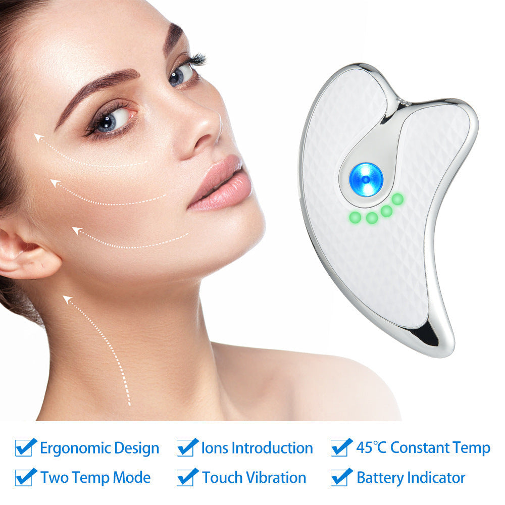 Rechargeable Vibrating Facial Massager Into the Scraping Board - Vibrating Facial Massager for Happy Skin Vibes