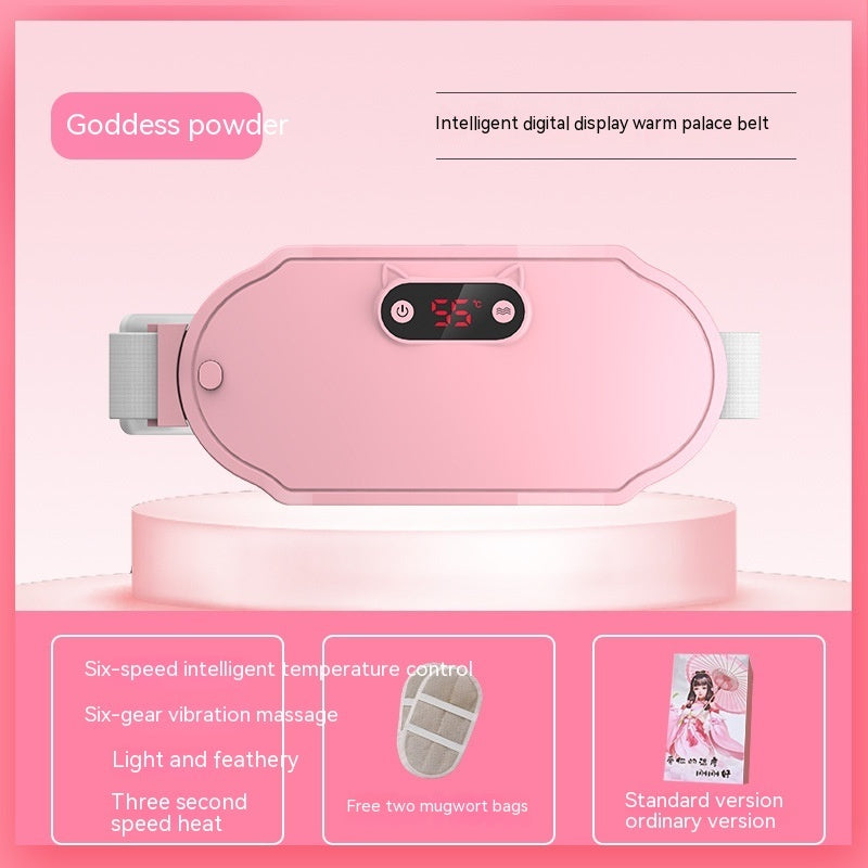 Rechargeable Vibrating Warming Belt for Stomach Heating Massage and Relaxation - Teleplus Vibration stomach warming