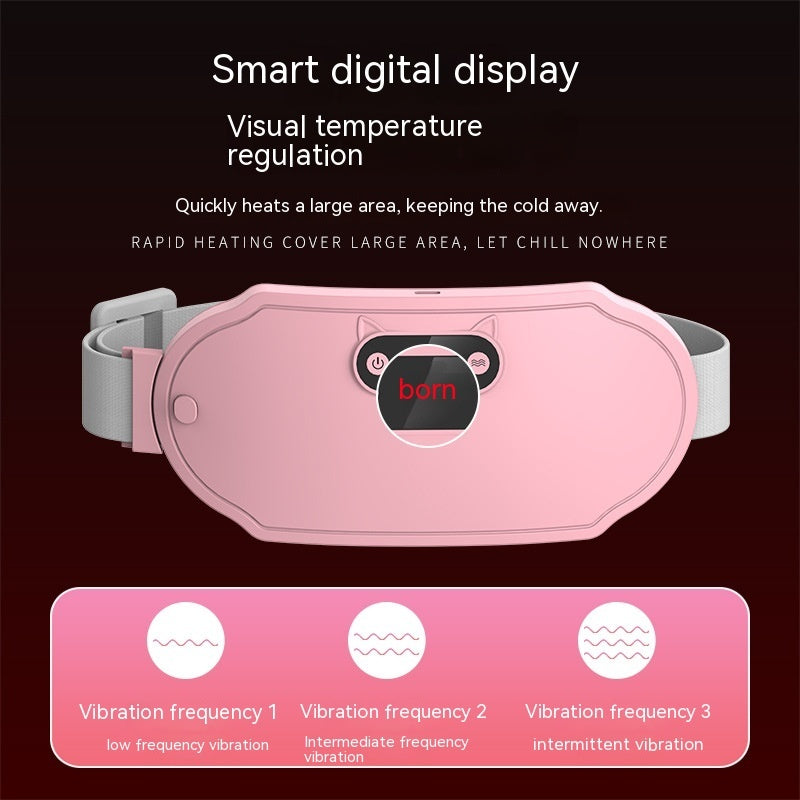 Rechargeable Vibrating Warming Belt for Stomach Heating Massage and Relaxation - Teleplus Vibration stomach warming