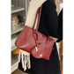 Red and Black Synthetic Leather Medium PU Suitcase Style Shoulder Bag - by Teleplus shoulder bag