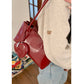 Red and Black Synthetic Leather Medium PU Suitcase Style Shoulder Bag - by Teleplus shoulder bag