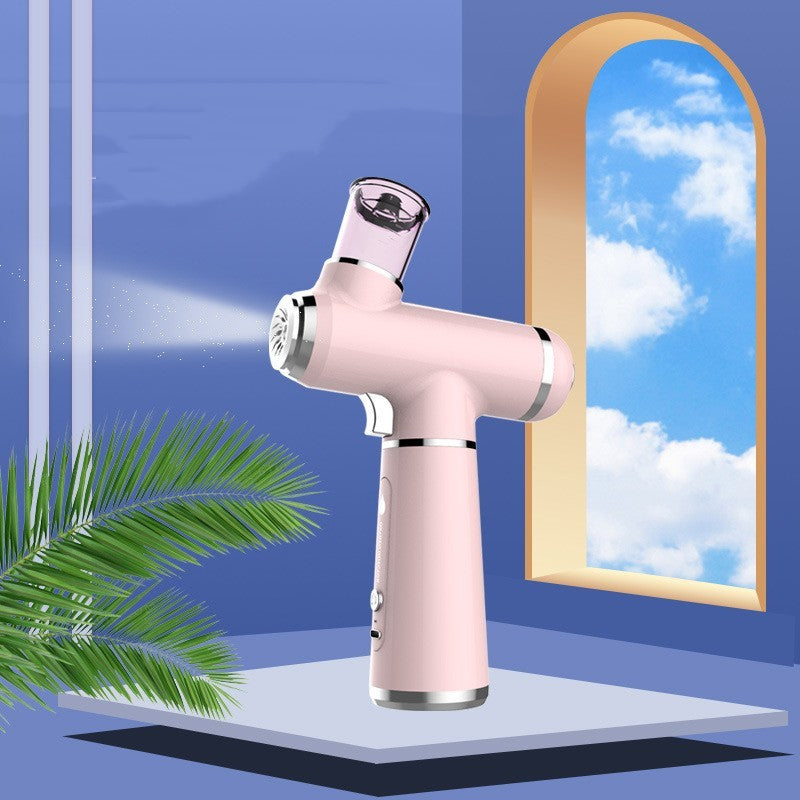 Blue Light Oxygen Skin Care Device for Hydrating and Wrinkle Fading - Red And Injection Spray Magic blue light oxygen