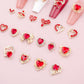 Red Bow Nail Ornaments for Year Decoration 10PCS Metal and Glass - Teleplus Ornament year nail ornament red bow