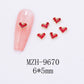 Red Bow Nail Ornaments for Year Decoration 10PCS Metal and Glass - Teleplus Ornament year nail ornament red bow