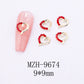 Red Bow Nail Ornaments for Year Decoration 10PCS Metal and Glass - Teleplus Ornament year nail ornament red bow