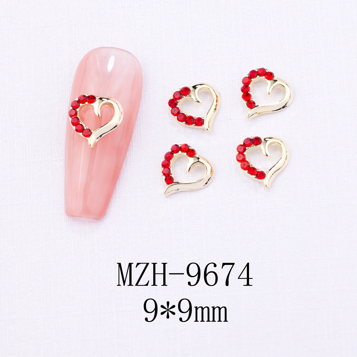 Red Bow Nail Ornaments for Year Decoration 10PCS Metal and Glass - Teleplus Ornament year nail ornament red bow