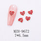 Red Bow Nail Ornaments for Year Decoration 10PCS Metal and Glass - Teleplus Ornament year nail ornament red bow