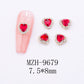 Red Bow Nail Ornaments for Year Decoration 10PCS Metal and Glass - Teleplus Ornament year nail ornament red bow