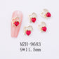 Red Bow Nail Ornaments for Year Decoration 10PCS Metal and Glass - Teleplus Ornament year nail ornament red bow