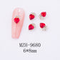 Red Bow Nail Ornaments for Year Decoration 10PCS Metal and Glass - Teleplus Ornament year nail ornament red bow
