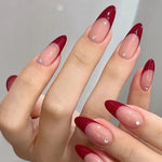 Red French Wear Nail Stickers for Elegant Style and Durability - red french wear armor style nail sticker