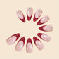 Red French Wear Nail Stickers for Elegant Style and Durability - red french wear armor style nail sticker