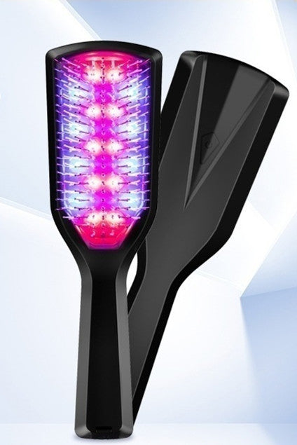 Red Light Vibration Massage Comb with Therapy and Multiple Speeds - red light vibration massage comb