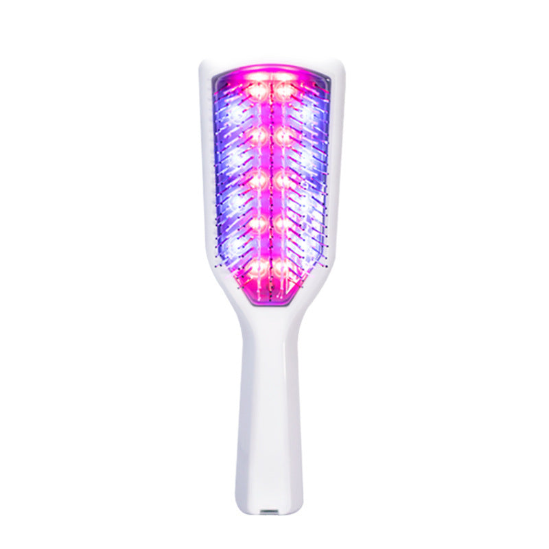 Red Light Vibration Massage Comb with Therapy and Multiple Speeds - red light vibration massage comb