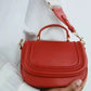 Red Mini Flip Shoulder Bag Portable Crossbody with Double Connector - red mini flip shoulder portable crossbody bag