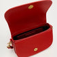 Red Mini Flip Shoulder Bag Portable Crossbody with Double Connector - red mini flip shoulder portable crossbody bag