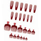 Red Nail Dressing Set with Tools and Foot Patch for Bright - Teleplus nail dressing foot patch set bright red