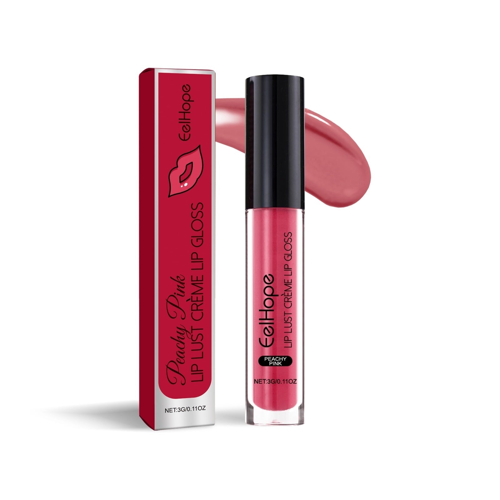 Red Waterproof Lip Gloss with Glycerin Sunflower Oil and Vitamin E - red waterproof lip gloss