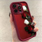Red White Rose iPhone Case Wine TPU Soft Shell Anti Fall Frosted Cover Teleplus red white rose wine