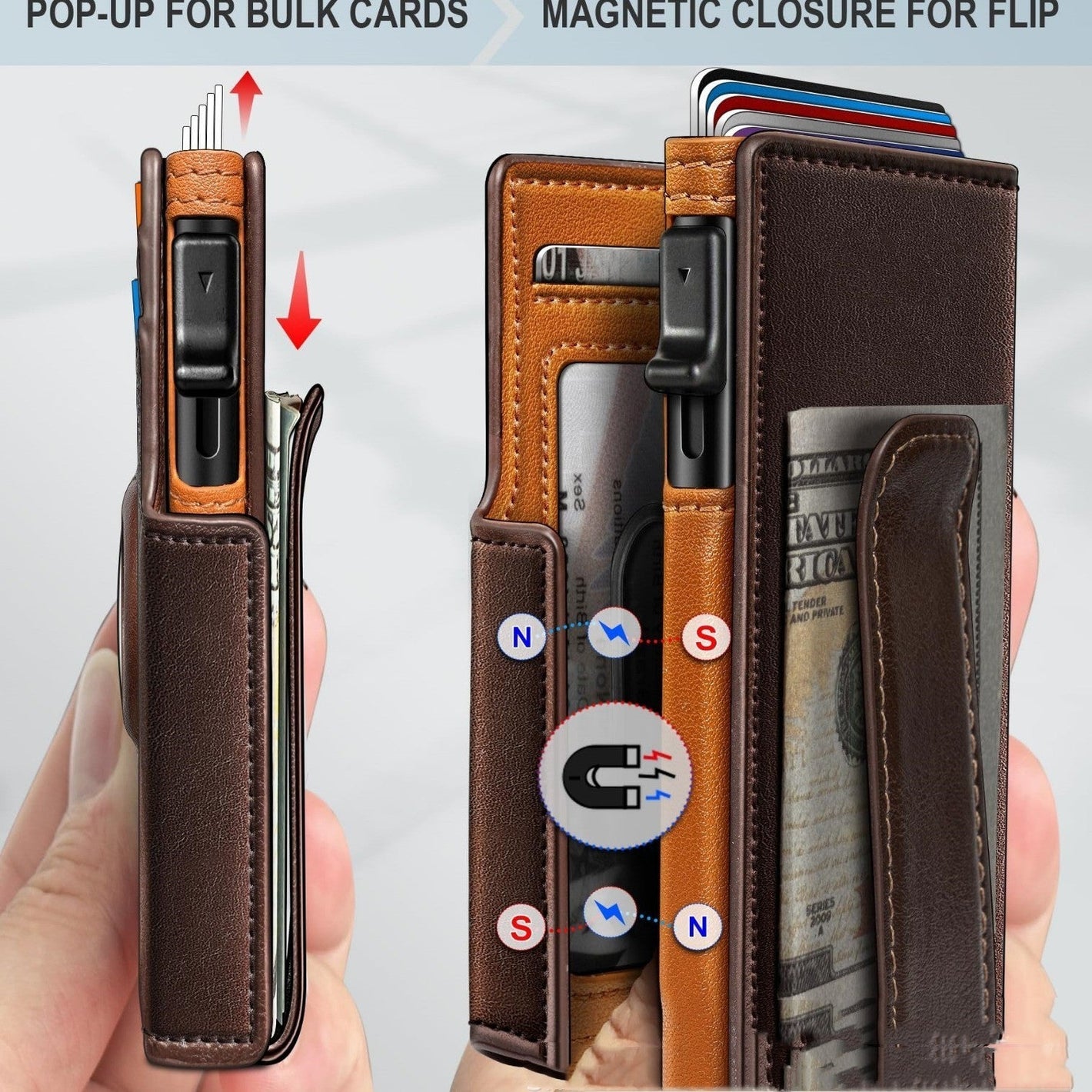 Reddish Brown Cowhide Sewing Thread Storage Wallet Leather Organizer - Teleplus wallet leather organizer reddish brown