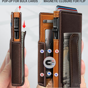 Reddish Brown Cowhide Sewing Thread Storage Wallet Leather Organizer - Teleplus wallet leather organizer reddish brown