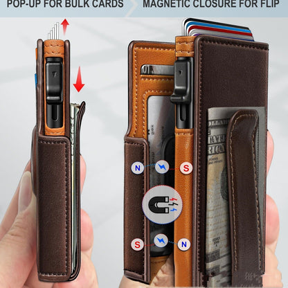 Reddish Brown Cowhide Sewing Thread Storage Wallet Leather Organizer - Teleplus wallet leather organizer reddish brown