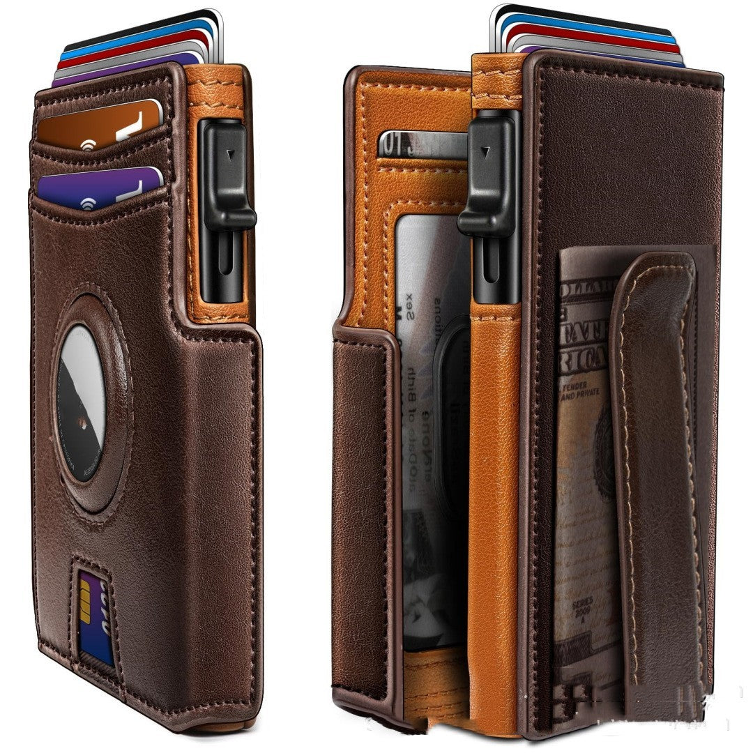 Reddish Brown Cowhide Sewing Thread Storage Wallet Leather Organizer - Teleplus wallet leather organizer reddish brown